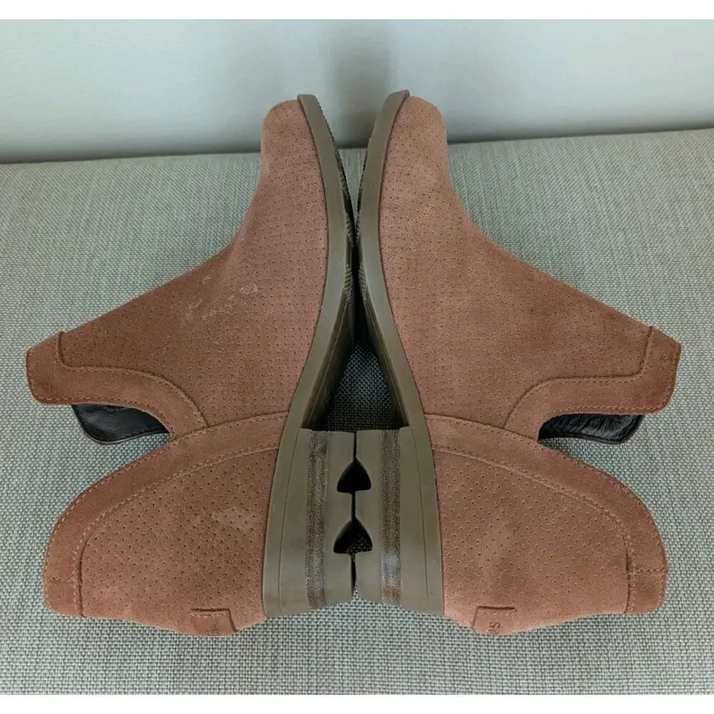 Sorel Booties Womens Size 10 Lolla Suede Leather Cut Out Boot Ankle Rust/Brown - Picture 4 of 10